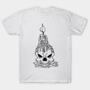 Eternal Embers - Melting Candle Skull T-Shirt